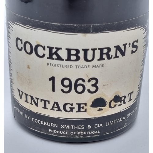 598 - A 1963 Bottle of Cockburn's Vintage Port.