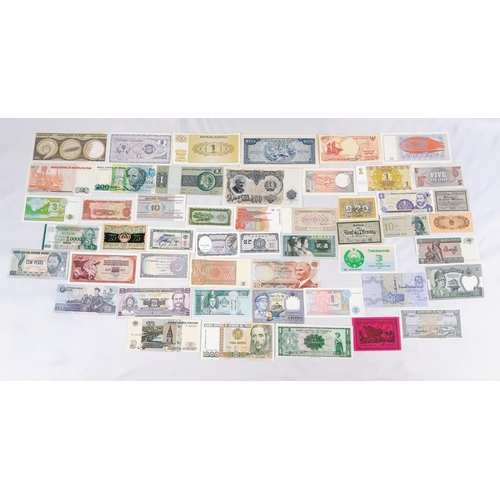 500 - Fifty Mint Condition Different Currency Bank Notes.