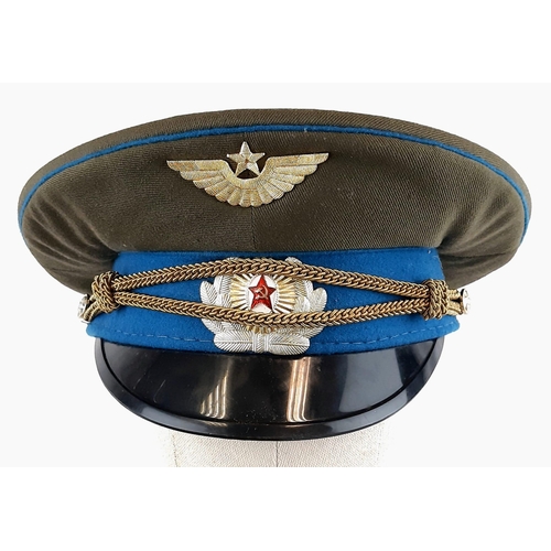 1187 - A 1990s Soviet Airforce Officers Hat. Size 59.