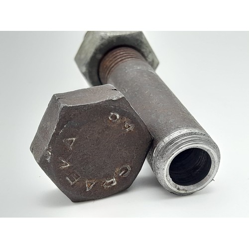 464 - Genuine WW2 S.O.E - O.S.S. Hidden Message Bolt the Top Unscrews to Reveal a Void for Hiding Secret M... 