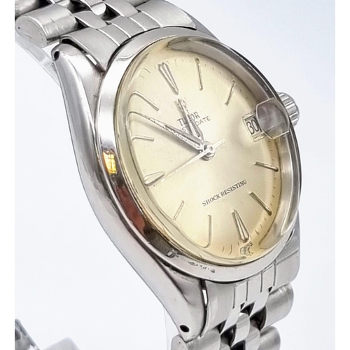 49 - A Very Collectable Vintage Tudor (Rolex) 21 Rubies Gents Watch. Stainless steel strap and case - 32m... 