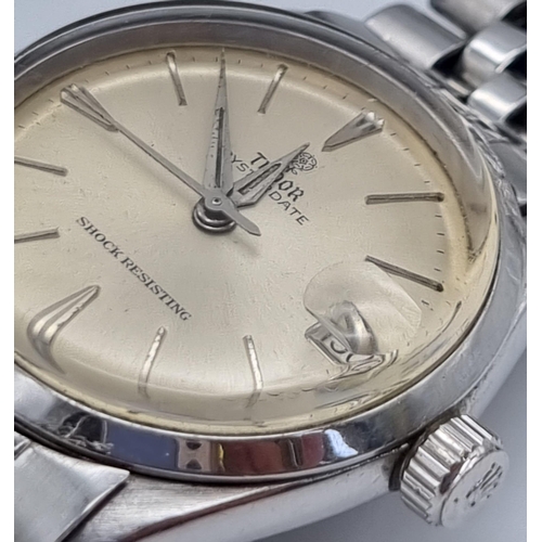 49 - A Very Collectable Vintage Tudor (Rolex) 21 Rubies Gents Watch. Stainless steel strap and case - 32m... 