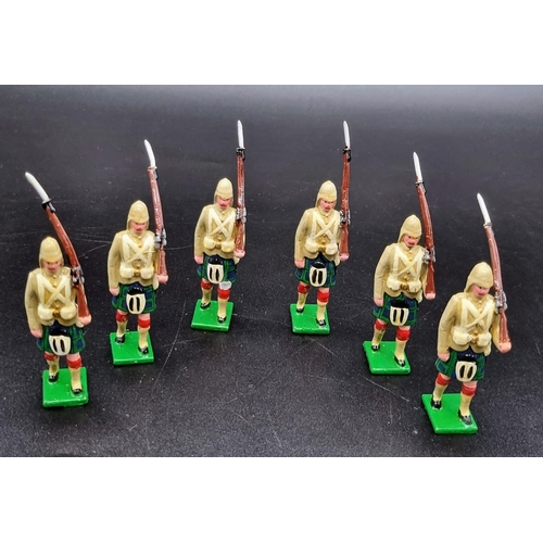 370 - A Vintage Set of Six Sudan War Highland Lead Soldiers.