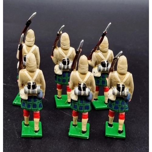 370 - A Vintage Set of Six Sudan War Highland Lead Soldiers.