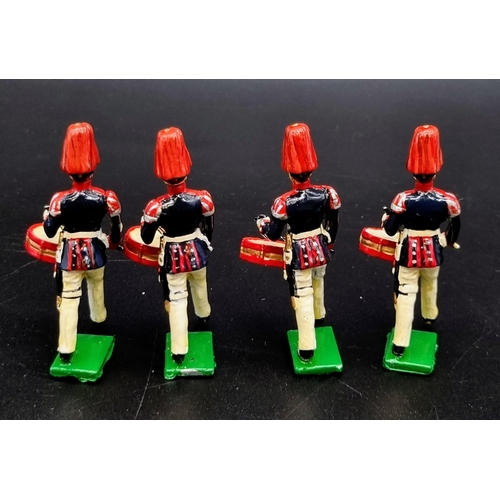 581 - A Vintage Set of Nine Prussian Fife and Drums Lead Soldiers.