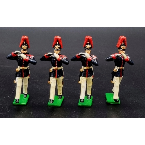 581 - A Vintage Set of Nine Prussian Fife and Drums Lead Soldiers.