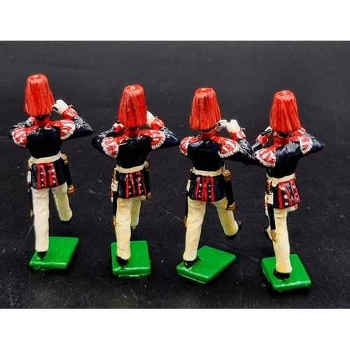 581 - A Vintage Set of Nine Prussian Fife and Drums Lead Soldiers.