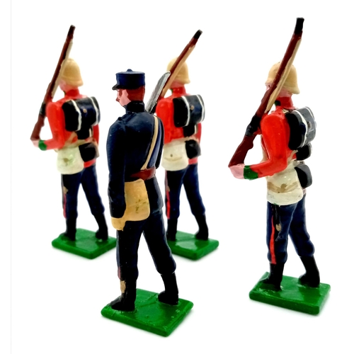 588 - A Vintage Set of Four Zulu War Toy Lead Soldiers.