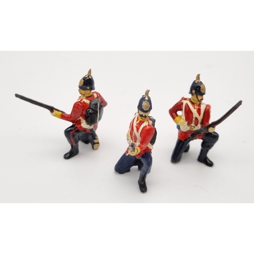 546 - A Vintage Set of Seven British Infantry 1900s Lead Soldiers.