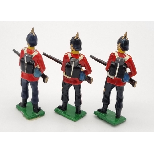 546 - A Vintage Set of Seven British Infantry 1900s Lead Soldiers.