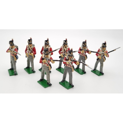 349 - A Vintage Set of Sixteen British Battle of Waterloo Lead Soldiers.