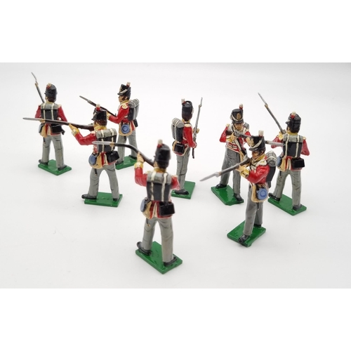 349 - A Vintage Set of Sixteen British Battle of Waterloo Lead Soldiers.