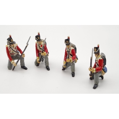 349 - A Vintage Set of Sixteen British Battle of Waterloo Lead Soldiers.