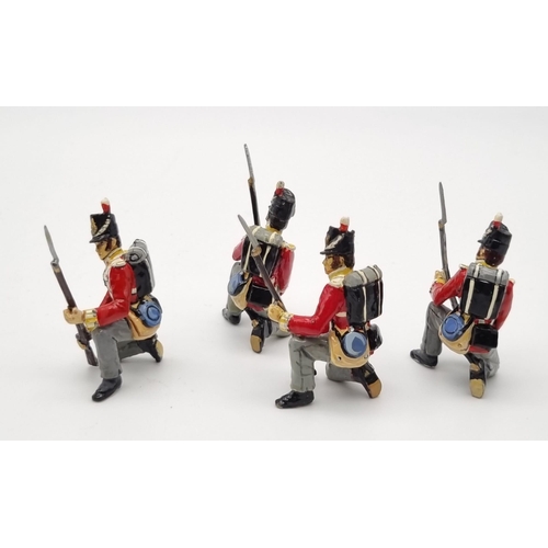 349 - A Vintage Set of Sixteen British Battle of Waterloo Lead Soldiers.