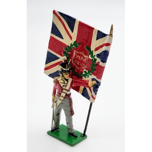 349 - A Vintage Set of Sixteen British Battle of Waterloo Lead Soldiers.