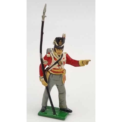 349 - A Vintage Set of Sixteen British Battle of Waterloo Lead Soldiers.