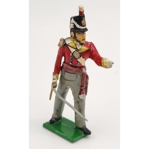 349 - A Vintage Set of Sixteen British Battle of Waterloo Lead Soldiers.