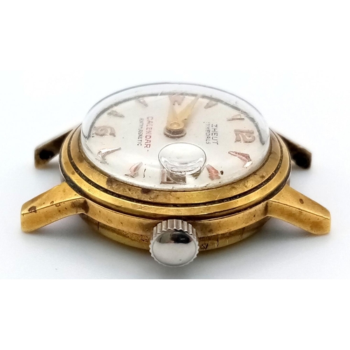 39 - An 18K Gold Cased Zheut Watch. Not in working order.
11.9g total case weight.