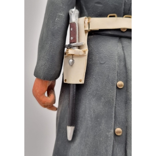 567 - A Vintage Hand-Made Model of a Royal Marine Light Infantryman circa 1900. 34cm.