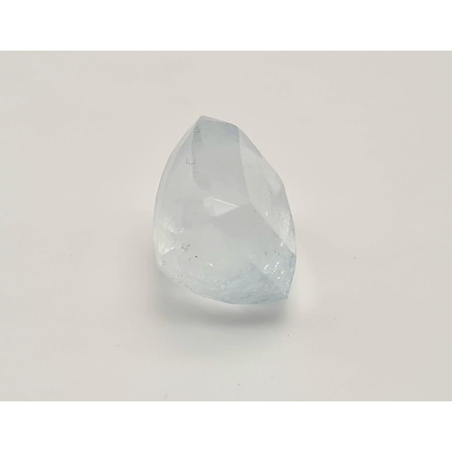 916 - 13.80 Ct Mixed Cut Aquamarine, Cushion Shape, IDT Certified.