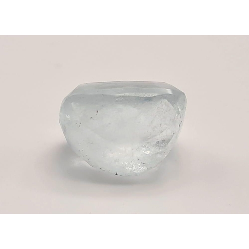 916 - 13.80 Ct Mixed Cut Aquamarine, Cushion Shape, IDT Certified.