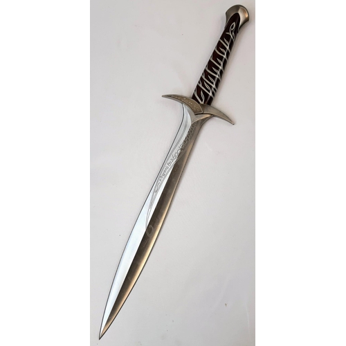 111 - The Lord of The Rings Sting Sword with Scabbard. Sword - Stainless steel blade with solid metal hilt... 