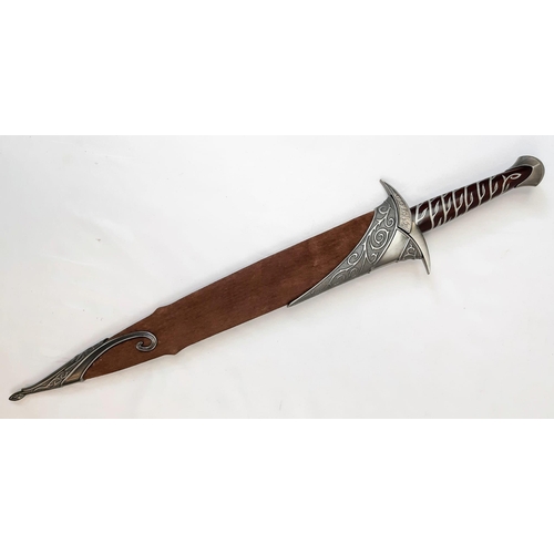 111 - The Lord of The Rings Sting Sword with Scabbard. Sword - Stainless steel blade with solid metal hilt... 