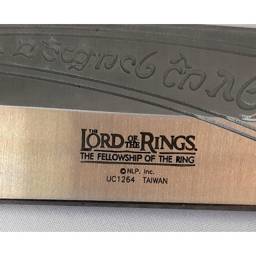 111 - The Lord of The Rings Sting Sword with Scabbard. Sword - Stainless steel blade with solid metal hilt... 