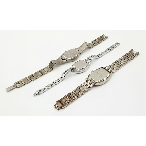 1126 - Three Silver-Toned Ladies Watches. All quartz movement
in working order.