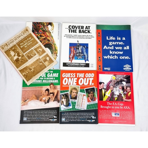 1153 - Seven FA Cup Programmes. Including Liverpool v Manchester Utd 1996 and the treble winning 1999 Man U... 