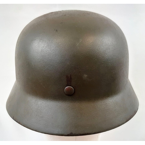 130 - 3rd Reich Waffen SS M35 Double Decal Helmet with Liner.