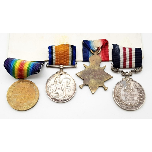 14 - WW1 Military Medal and 1914-1915 Trios. Awarded to: S-11142 Pte. J. Lindsay Royal Highlanders (Black... 