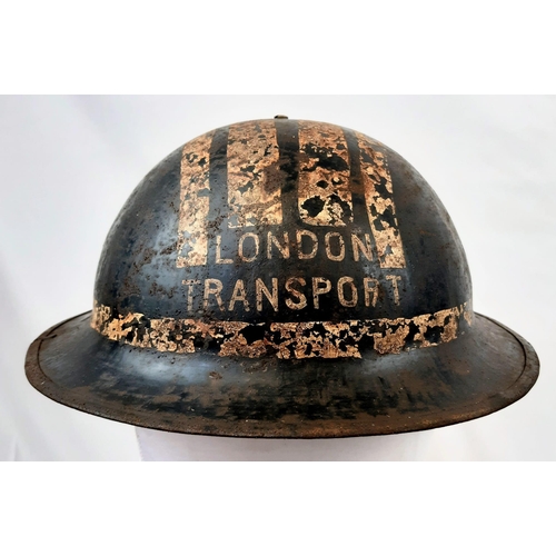 414 - WW2 British Home Front London Transport Helmet.