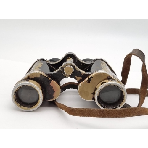 63 - WW2 German Original Cased 6 x 30 Binoculars made by Cag= Swarovski Tirol. Makers names were replaced... 