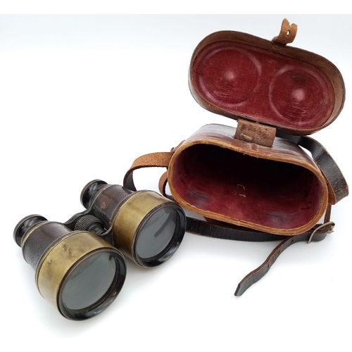 617 - WW1 British Officers Private Purchase Binoculars.