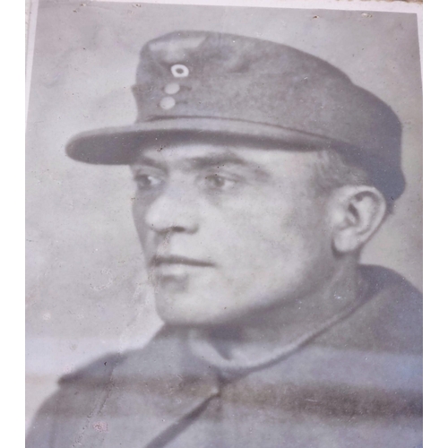 937 - WW2 German Framed Photo of a Soldier.