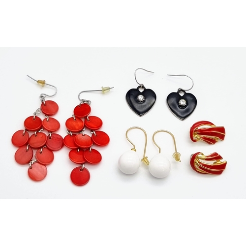 879 - SELECTION OF 10 PAIRS OF EARRINGS.