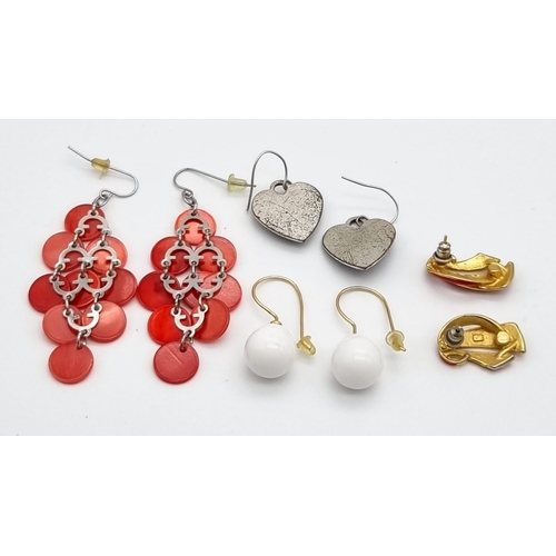 879 - SELECTION OF 10 PAIRS OF EARRINGS.