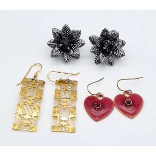 879 - SELECTION OF 10 PAIRS OF EARRINGS.