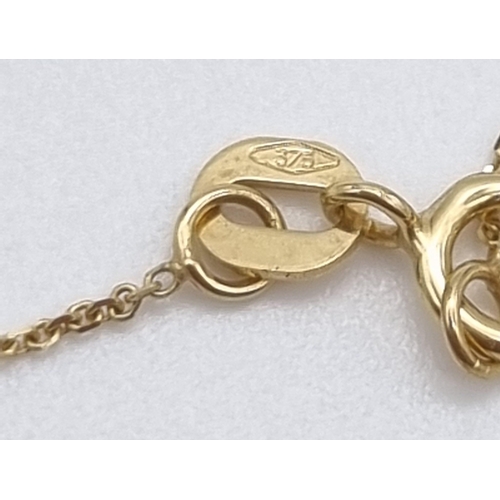 687 - 9K YELLOW GOLD FAMILY TREE BRACELET 1G