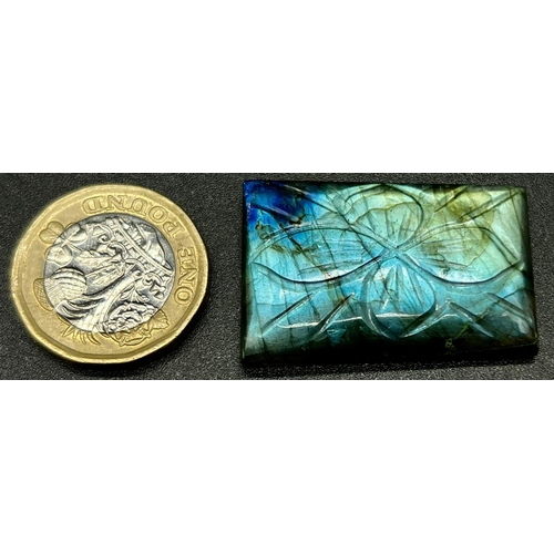 788 - 66.25ct Carved Labradorite Gemstone GLA Cert.