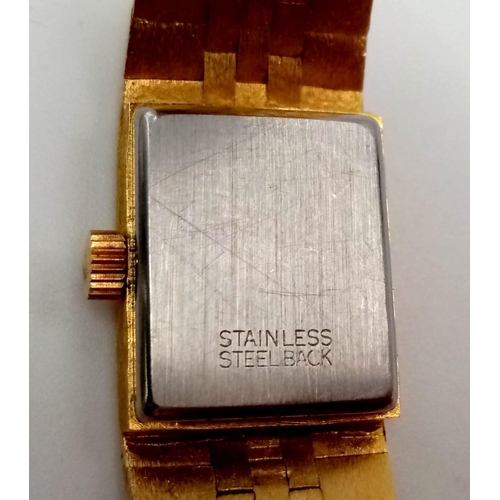 1129 - Three Vintage Gold Plated Ladies Watches. Including: A Limit, Rotary and a Seiko. All mechanical mov... 