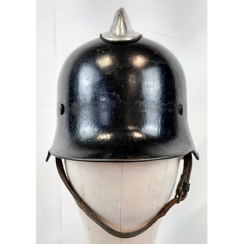 181 - WW2 German Fire Helmet and Liner.