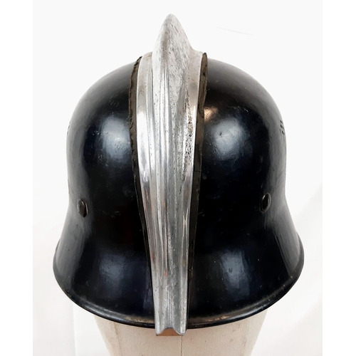 181 - WW2 German Fire Helmet and Liner.