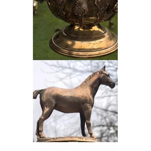 401 - A very large stunning silver gilt cup and cover 
London 1901

Maker :::LOWLANDS AND HENNRY FRAZER
He... 