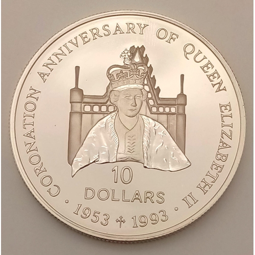 921 - A Parcel of Two Silver Proof Coins in mint condition Comprising; A Coronation Anniversary £1 1993 Al... 