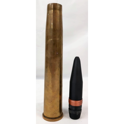 512 - 1956 Dated British 40mm Bofors Anti-Aircraft Shell Case with Resin Head.