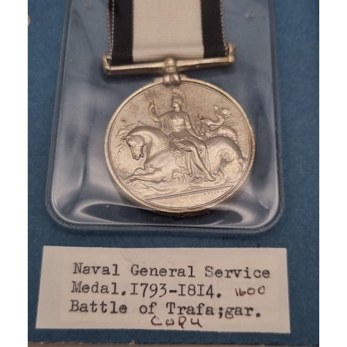 804 - A Collection of 3 Vintage Retrospective Copies of Naval General Service Medals Comprising; Battle of... 