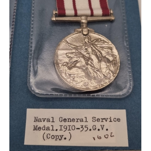 804 - A Collection of 3 Vintage Retrospective Copies of Naval General Service Medals Comprising; Battle of... 