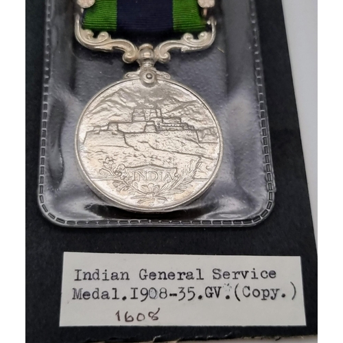 915 - A Collection of 3 Vintage Retrospective Copies of Indian Military General
Service Medals Comprising;... 